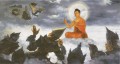 Bouddha exposer une doctrine à Baka Brahma dans le ciel supérieur bouddhisme
